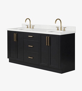 Meuble de salle de bain Zacchaeus 72 pouces à double vasque, directement de l'usine, 7 options de finition, vente en gros, usine du Vietnam - Product Image 3