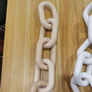 Collier moderne en résine à maillons larges, mélange de couleurs, style punk, creux, gros et épais, longue chaîne en résine acrylique faite à la main, décoration murale pour la maison - Product Image 1