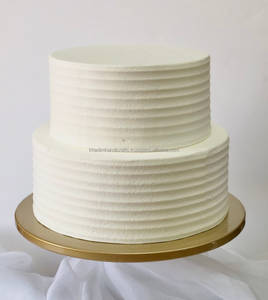 Support à gâteau décoratif en bois sans danger pour les aliments Pieds en métal Look moderne pour les fêtes haut de gamme Tables de célébration Boulangeries Photoshoots - Product Image 2