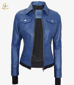 Chaqueta de cuero con capucha para mujer, diseño personalizado OEM, doble cremallera, moda moderna de invierno para países occidentales - Product Image 3