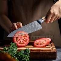 Damascus koksmes met hars handvat, industriële stijl, hoogglans afwerking, 8-9,9 inch lemmet voor keuken gebruik, snijden, hakken, voedselbereiding