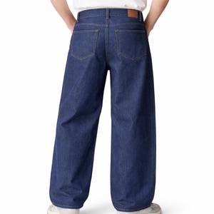 Jeans en denim baggy pour hommes, coupe ample, style streetwear décontracté, jambe large, mode, usage quotidien, jeans simples avec étiquette personnalisée pour hommes - Product Image 3