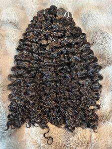 Indian Remy Human Hair <b>Extensions</b> Machine Double Weft Deep Wave Black Hair Weaving Bundles Thick Textured <b>for</b> <b>Braiding</b> - Product Image 3