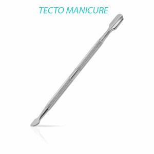 TECTO Dual-End Stainless Steel Cuticle Pusher Manicure <b>Tool</b> Reusable <b>Nail</b> Care Instrument - Product Image 1