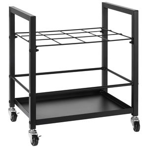 Chariot de rangement mobile en métal à 12 compartiments pour plans, cartes et affiches, avec roulettes, pour un rangement pratique - Product Image 1