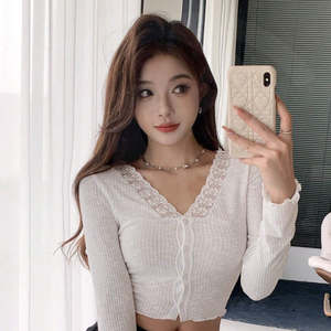 เสื้อครอปผู้หญิงแบบผูกเชือก แขนสั้น ทรงเข้ารูป สไตล์ลำลอง แฟชั่นทันสมัย - Product Image 4