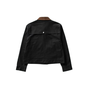 Veste de travail en toile denim pour homme avec logo personnalisé brodé sur le devant, résistante, pour électricien. - Product Image 2