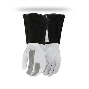 Custom Leather Welding <b>Gloves</b> Heat Resistant Cowhide Safety Work <b>Gloves</b> <b>Long</b> Cuff Protective Industrial Hand <b>Gloves</b> - Product Image 3