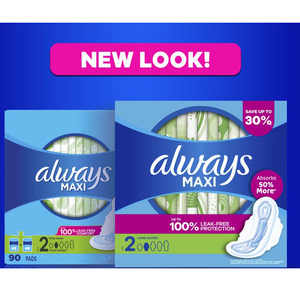Serviettes hygiéniques Always Feminine Care, sensation douce en coton, pour l'hygiène quotidienne des femmes - Product Image 6