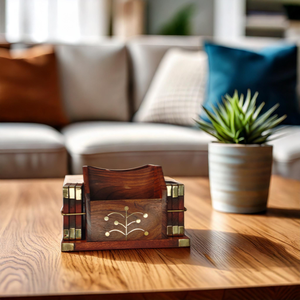 Handcrafted Wood <b>Pan</b> Stand Traditional Solid Wood Decorative Living Room Organizer Vintage Rustic Indian Handicraft Home Tools - Product Image 2