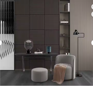 Panneaux acoustiques pour bureau à domicile, protection de l'environnement, panneaux muraux en fibre de polyester, lattes insonorisantes, excellents pour l'absorption acoustique - Product Image 5