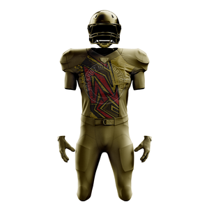 Team Style American Football Uniform Polyester <b>Fabric</b> Comfortable Fit <b>Strong</b> Build Suitable for Training Tournaments - Product Image 1