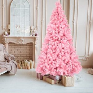 FCH 7ft 1800 Pink PVC & Iron <b>Branch</b> Christmas <b>Tree</b> Durable and Stylish Christmas <b>Tree</b> Bracket - Product Image 2