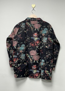 Conjunto de Pijama Floral Negro de Verano para Mujer, Estampado de Aves, Ropa de Dormir de Algodón Ecológico, Camisa con Botones y Pantalones Estampados - Product Image 3