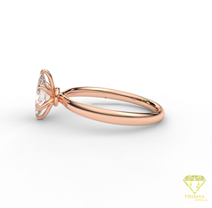Marquise Cut Moissanite Diamond Engagement <b>Ring</b> Rose Gold <b>Solitaire</b> Promise <b>Ring</b> For Women Fine Jewelry Gift - Product Image 4