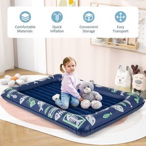 Cama Inflable de Viaje con Bomba Eléctrica para Niños Pequeños, Rieles Elevados, Accesorio para Colchón de Aire - Product Image 6