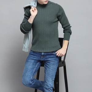 T-shirt à col montant oversize pour homme, en molleton 100 % coton extensible, style décontracté, marque privée - Product Image 4