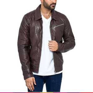 <b>Men's</b> Luxurious Rugged Genuine <b>Leather</b> <b>Jacket</b> Stylish Design Premium Quality All-Weather Protection Fabric <b>jacket</b> for <b>men</b> - Product Image 1