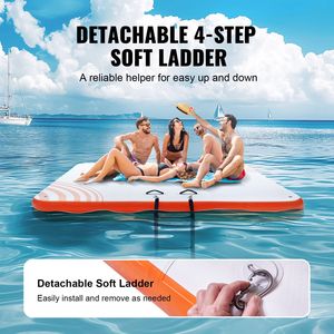 Piattaforma Galleggiante Gonfiabile Antiscivolo 7x7FT con Borsa per il Trasporto, Ideale per Mare e Feste - Product Image 5