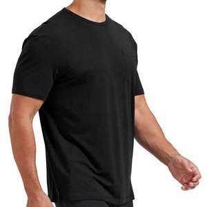 Camisetas de Manga Corta para Hombre de Alta Calidad Hechas en Pakistán, Diseño Exclusivo, Logotipo Personalizado en la Parte Delantera, 100% Algodón, Color Negro, Venta al Por Mayor - Product Image 3
