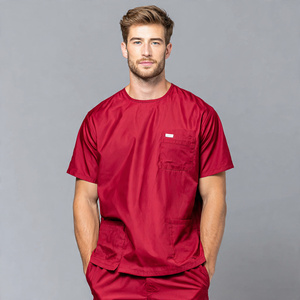เสื้อสครับผู้ชาย คอวี สีพื้น สำหรับโรงพยาบาล / เสื้อสครับสำหรับผู้ชาย - เสื้อสครับอัจฉริยะ ยูนิเซ็กซ์ - Product Image 2