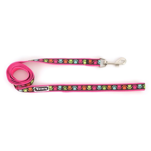 Guinzaglio per cani Yommy Pet 30-45 cm con design colorato a impronte di zampa - Product Image 2