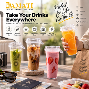 แก้วพลาสติก PP ขนาด 500 มล. ฝาปิดแบบ Sipper ใช้ซ้ำได้ เกรดสำหรับอาหาร แก้วน้ำดื่มแบบนำกลับบ้าน สำหรับน้ำผลไม้ น้ำเปล่า กาแฟ เครื่องดื่มต่างๆ  รับสกรีนโลโก้แบบ IML - Product Image 4