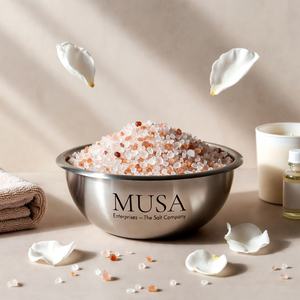Sal de baño desintoxicante natural a base de hierbas con mezcla de minerales del Himalaya, piedra tallada de diseño moderno, 1 kg, terapia de spa - Product Image 1