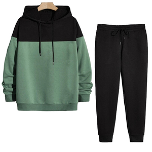 Conjunto Deportivo de Invierno para Hombre, Sudadera con Capucha, Diseño Sólido con Lavado Ácido, Transpirable y Ligero, Venta al Por Mayor, Alta Calidad - Product Image 1