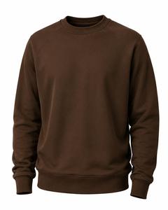 Sudadera de Felpa para Hombre con Logotipo Personalizado, Cuello Redondo, Manga Raglán, Color Sólido, Corte Holgado, Informal, Tejida, de Secado Rápido - Product Image 1