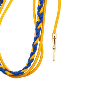 Cordón de hombro de seda azul y amarillo para uniformes de banda de marcha, servicio OEM, táctico y ceremonial. - Product Image 5