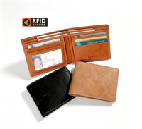 [Stok Tersedia] [Harga Eceran] Dompet Lipat Pria Kulit Nubuck Castello Buatan Tangan Berkualitas Tinggi Dilindungi RFID Terbuka Poliester QC