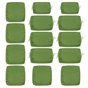 Set di 14 Copricuscini da Esterno per Divano Sezionale in Rattan (6 Posti) - 7 Pezzi (6 Posti) - Coperture Comode per Cuscini e Schienali - Product Image 1