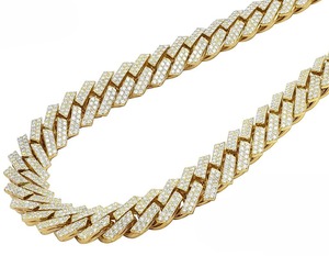 Luxury Diamond Look Hip Hop <b>Chain</b> Necklace with Premium Cubic Zirconia for Anniversary Gifts Parties and Everyday Style - Product Image 4