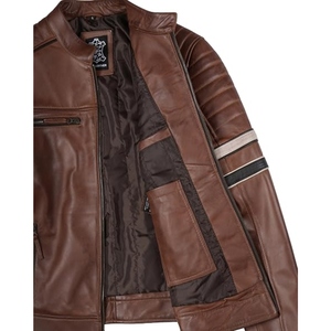 Men's Premium Quality Leather <b>Jacket</b> Fashionable <b>Sheepskin</b> Leather <b>Jacket</b> Winter Motorcycle Racing bomber <b>jacket</b> for men - Product Image 4
