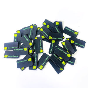 Patchs rectangulaires 3D en PVC moulé, caoutchouc TPR et silicone, écologiques, sans nickel, à coudre/à coller pour vêtements, chaussures, sacs, chapeaux - Product Image 1