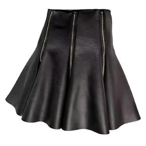 Nueva Falda de Cuero para Mujer, Estilo Vintage, Cintura Alta, Natural, Transpirable, Ecológica, Cómoda, Midi, Antiarrugas, de Secado Rápido - Product Image 2