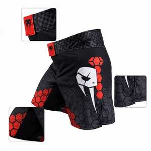 Shorts de combat MMA personnalisés OEM, légers, à séchage rapide, respirants, en Spandex/Polyester, taille mi-haute, fermeture élastique, shorts de lutte - Product Image 4