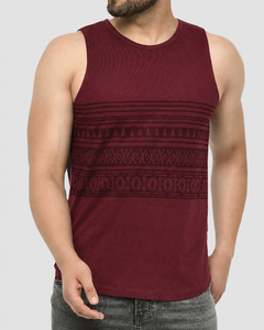 Camiseta sin Mangas con Estampado Geométrico para Hombre, Cuello Redondo, Transpirable, Ecológica, Antiencogimiento, Ropa Casual - Product Image 3