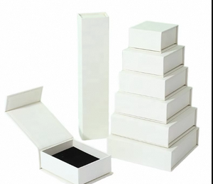 Elegant Eco Friendly Kraft Rigid Jewelry Gift <b>Box</b> | Portable Packaging Magnetic Closure UV Coating Sponge Insert Customizable - Product Image 1