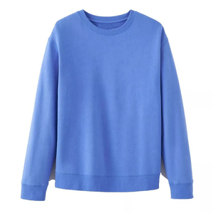 Sudadera Holgada de Cuello Redondo para Mujer, Diseño de Logotipo Personalizado en la Parte Delantera, Estampado de Leopardo, Mangas Caídas, Mezcla de Algodón Transpirable - Product Image 3