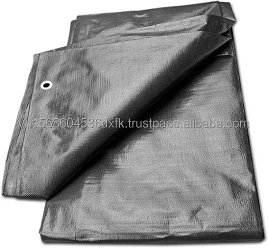 High Strength Grey UV PE Tarpaulin Waterproof Industrial Fabric for Trucks Cargo Vessels Plain Coated Woven Industrial Fabric