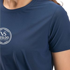 Camiseta Deportiva para Mujer, Color Azul Marino, Transpirable, de Secado Rápido, Ligera, para Gimnasio, Fitness, Entrenamiento, Running, Ropa Deportiva - Product Image 6