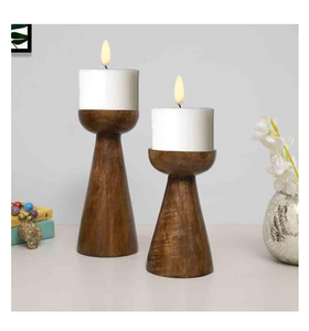 Chandeliers en bois rustiques au prix le plus bas, porte-bougies de style farmhouse - Product Image 5