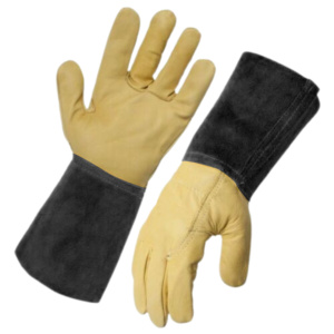 Gants de soudage TIG personnalisables en cuir pleine fleur durable, pour l'hiver, la lutte contre les incendies, le barbecue, la sécurité, certifiés CE - Product Image 6