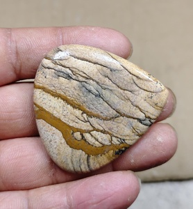 Pierre précieuse de jaspe de qualité supérieure, cabochon ovale multicolore, pour la création de bijoux - Product Image 3