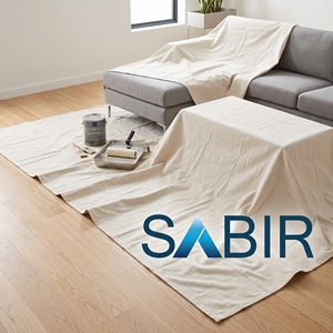 Heavy Duty Waterproof Tarp Cotton Canvas Drop Cloth <b>for</b> Painting Protective Furniture Floor Anti-Dirt Washable PU Coated 280 GSM - Product Image 4