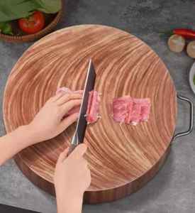 Ensemble de planches à découper en bois d'acacia de qualité supérieure, planche à découper en bois, plateau de service de cuisine, bloc de boucher durable, sans danger pour les aliments - Product Image 3