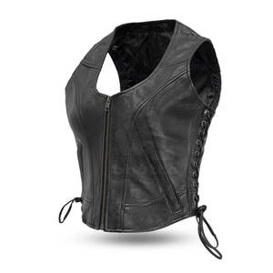 Chaleco de Cuero Genuino para Mujer, Diseño Nuevo, Resistente al Viento, Personalizable, Alta Calidad, Precio Bajo - Product Image 4