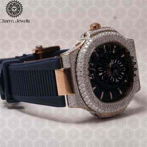 Charm_Jewells Luxury Stainless Steel <b>Watch</b> 40mm Irregular Case Diamond Encrusted Sapphire Crystal Analog Quartz Unisex - Product Image 2